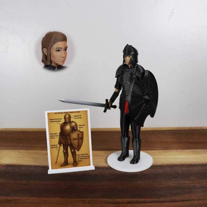 Armor of God Warrior - WOMAN (Black Tunic)