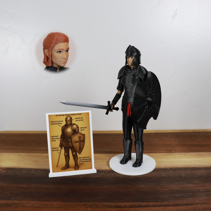 Armor of God Warrior - WOMAN (Black Tunic)