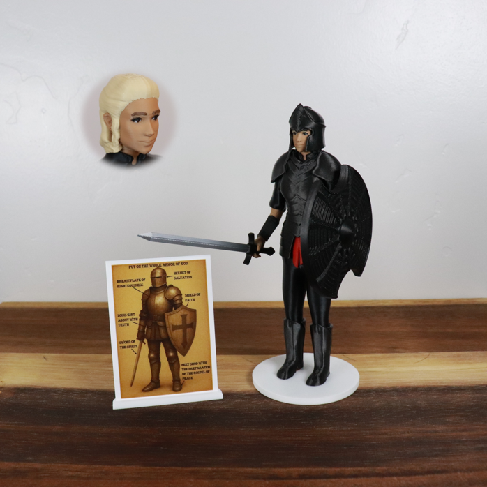 Armor of God Warrior - WOMAN (Black Tunic)