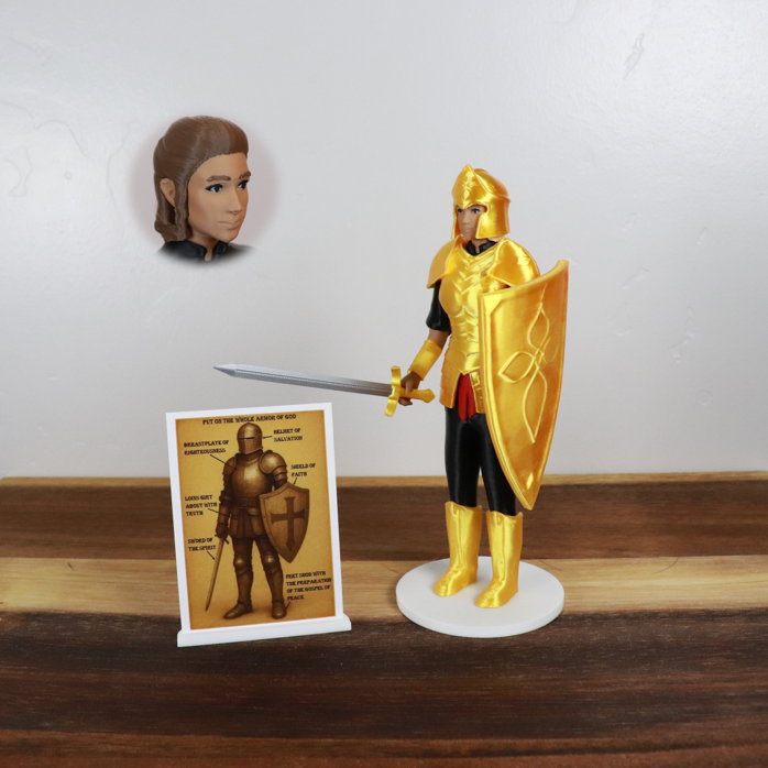 Armor of God Warrior - WOMAN (Black Tunic)