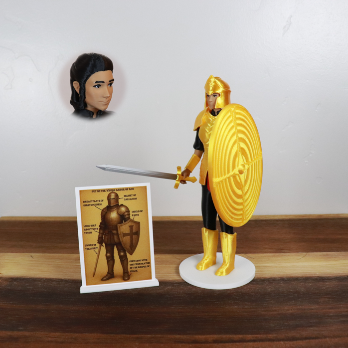 Armor of God Warrior - WOMAN (Black Tunic)