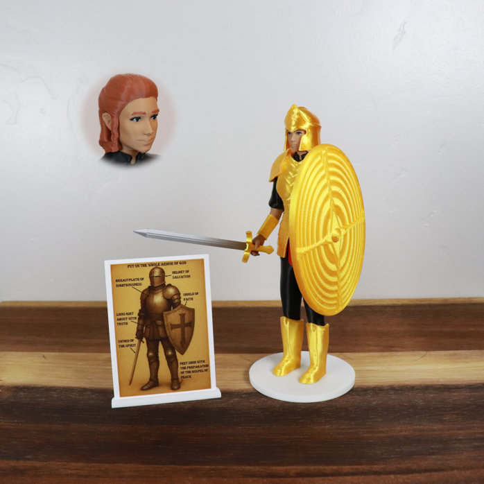 Armor of God Warrior - WOMAN (Black Tunic)