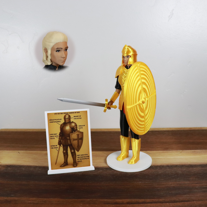 Armor of God Warrior - WOMAN (Black Tunic)