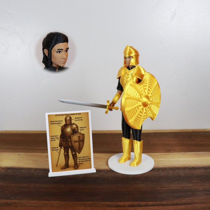 Armor of God Warrior - WOMAN (Black Tunic)