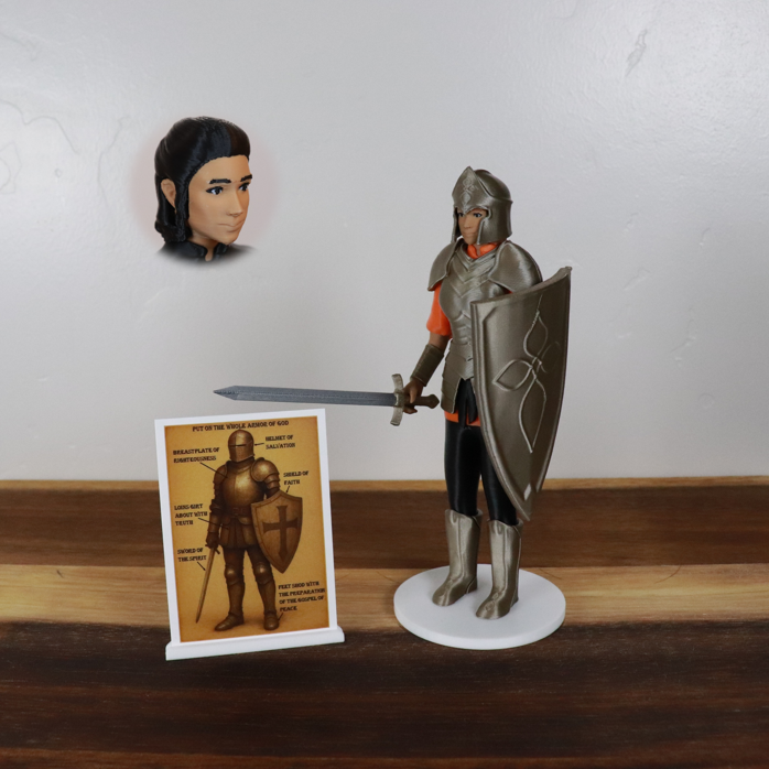 Armor of God Warrior - WOMAN (Orange Tunic)