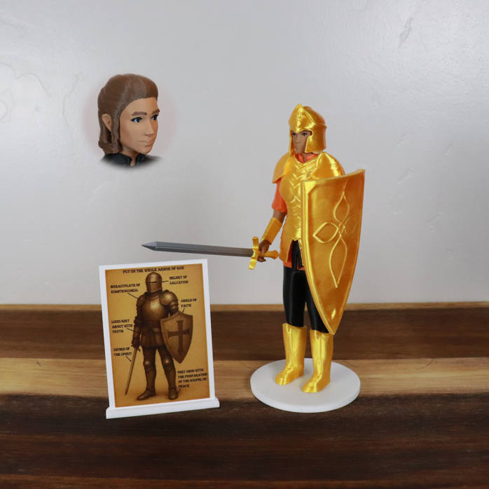 Armor of God Warrior - WOMAN (Orange Tunic)