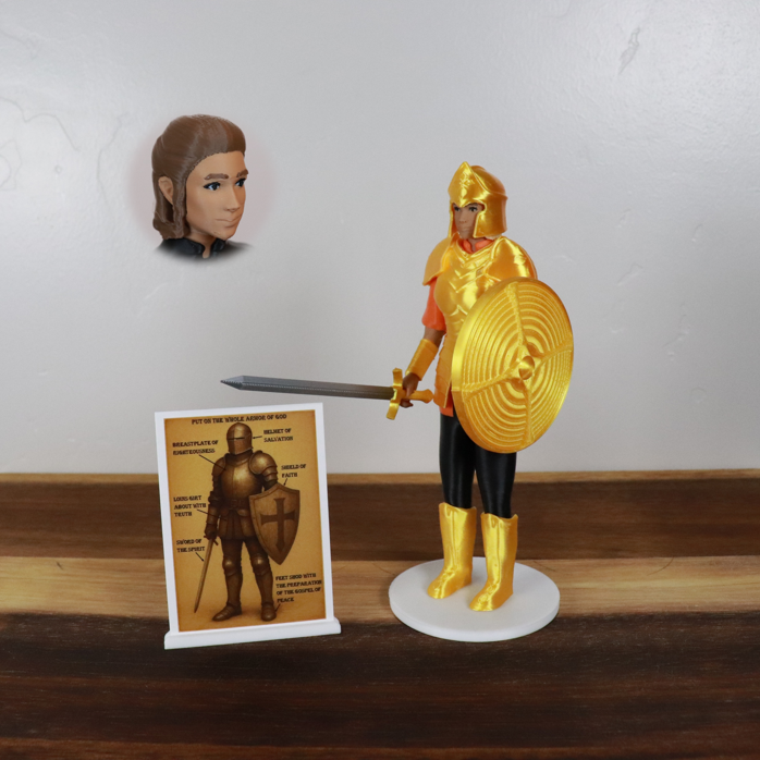 Armor of God Warrior - WOMAN (Orange Tunic)