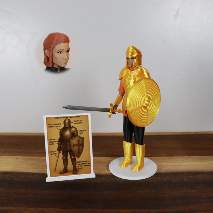 Armor of God Warrior - WOMAN (Orange Tunic)