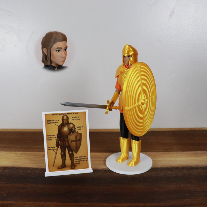 Armor of God Warrior - WOMAN (Orange Tunic)