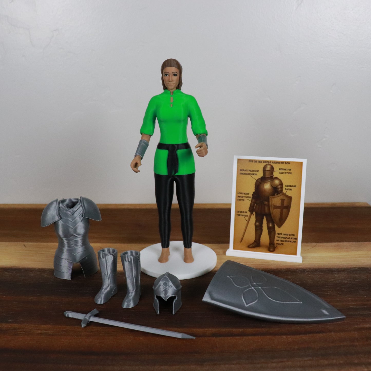 Armor of God Warrior - WOMAN (Green Tunic)