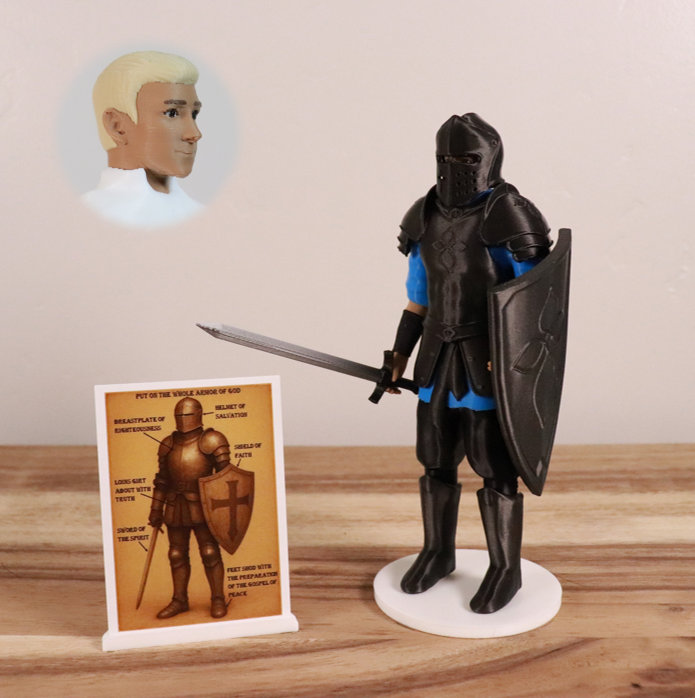 Armor of God Warrior - MAN (Cyan Tunic)