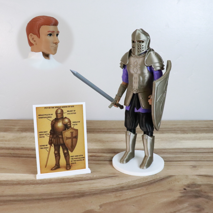 Armor of God Warrior - MAN (Purple Tunic)