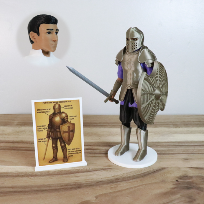 Armor of God Warrior - MAN (Purple Tunic)