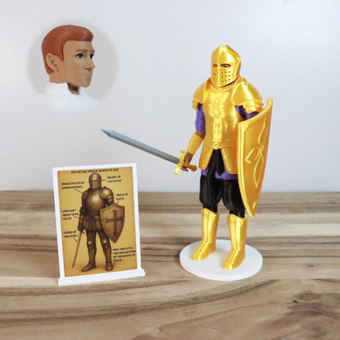 Armor of God Warrior - MAN (Purple Tunic)