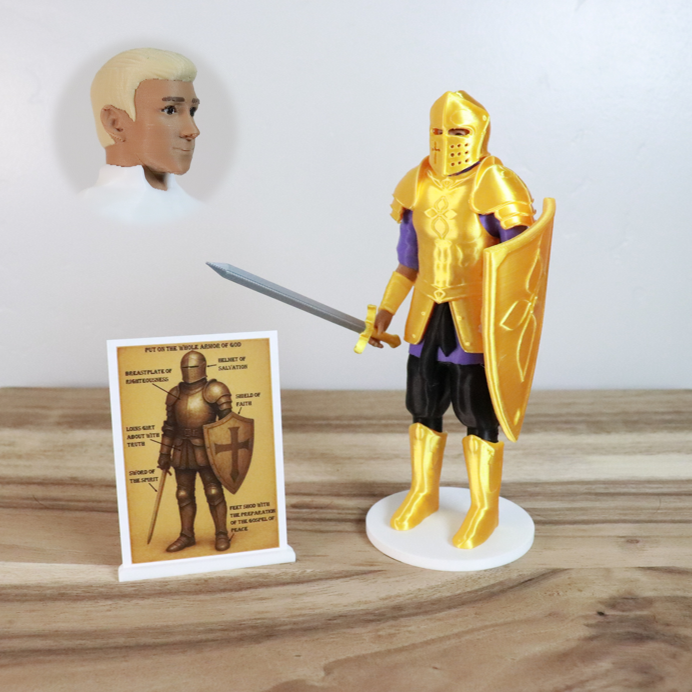 Armor of God Warrior - MAN (Purple Tunic)