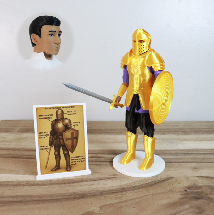 Armor of God Warrior - MAN (Purple Tunic)