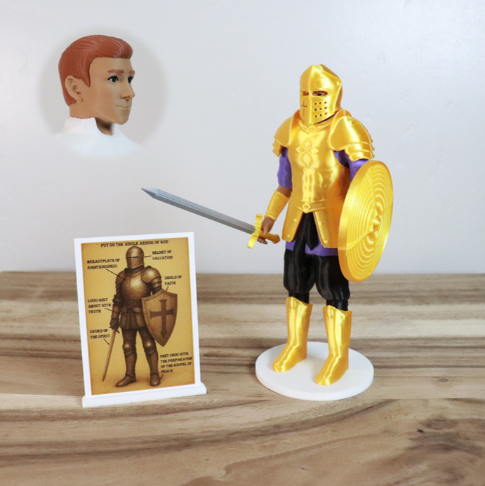 Armor of God Warrior - MAN (Purple Tunic)