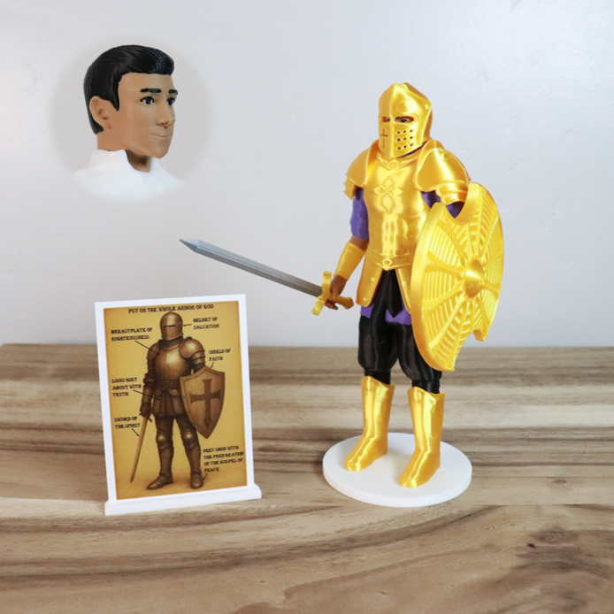 Armor of God Warrior - MAN (Purple Tunic)