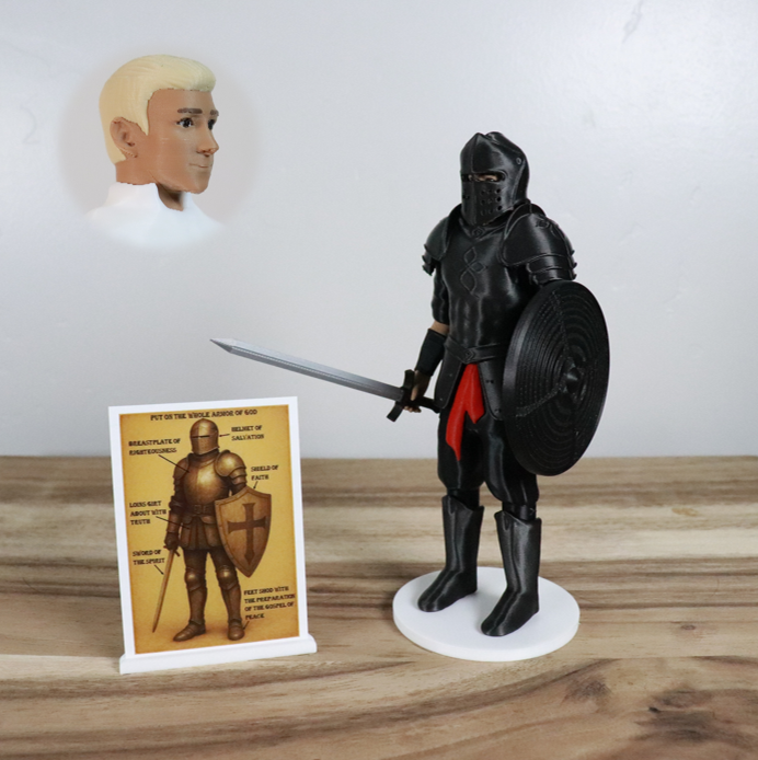 Armor of God Warrior - MAN (Black Tunic)