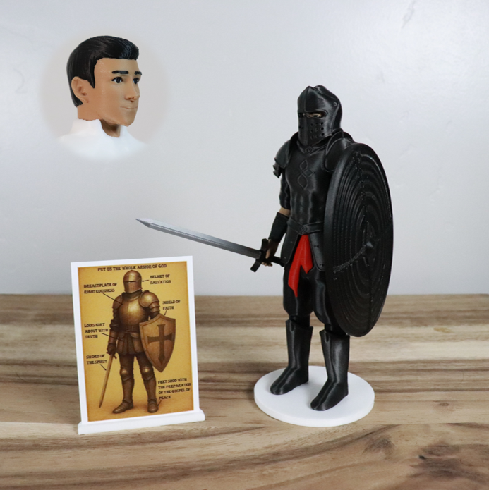 Armor of God Warrior - MAN (Black Tunic)