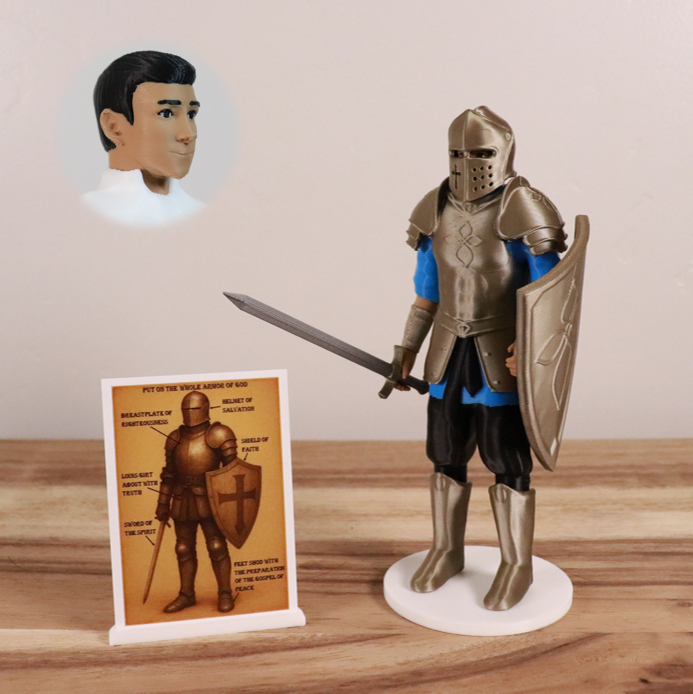 Armor of God Warrior - MAN (Cyan Tunic)