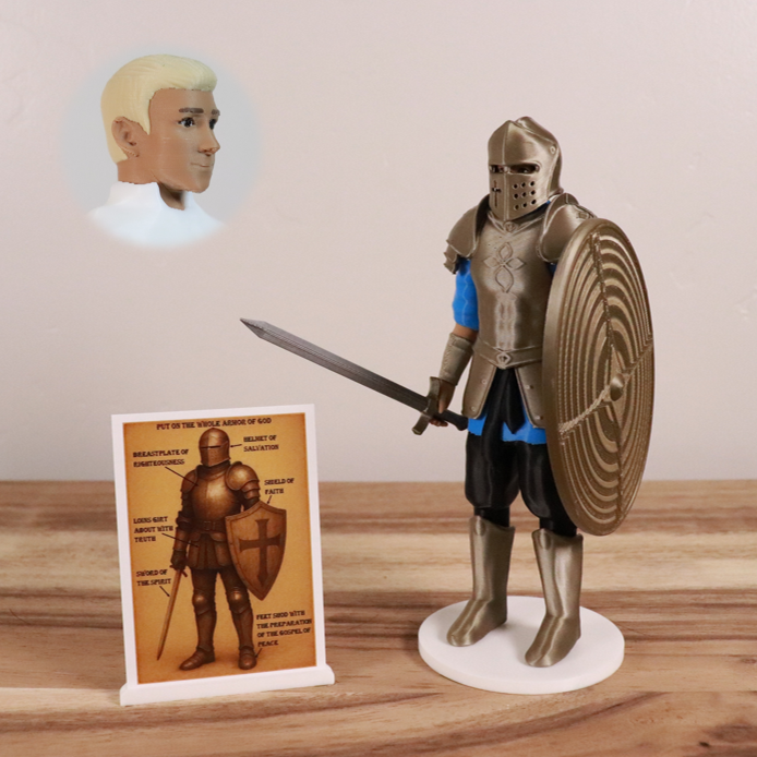 Armor of God Warrior - MAN (Cyan Tunic)