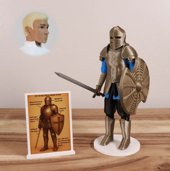 Armor of God Warrior - MAN (Cyan Tunic)