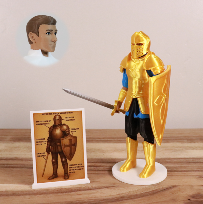 Armor of God Warrior - MAN (Cyan Tunic)