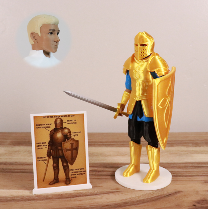 Armor of God Warrior - MAN (Cyan Tunic)