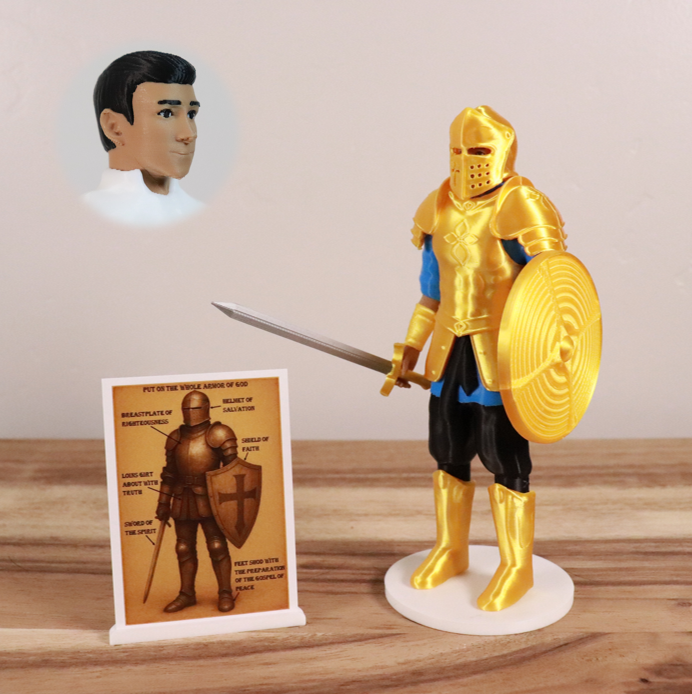 Armor of God Warrior - MAN (Cyan Tunic)