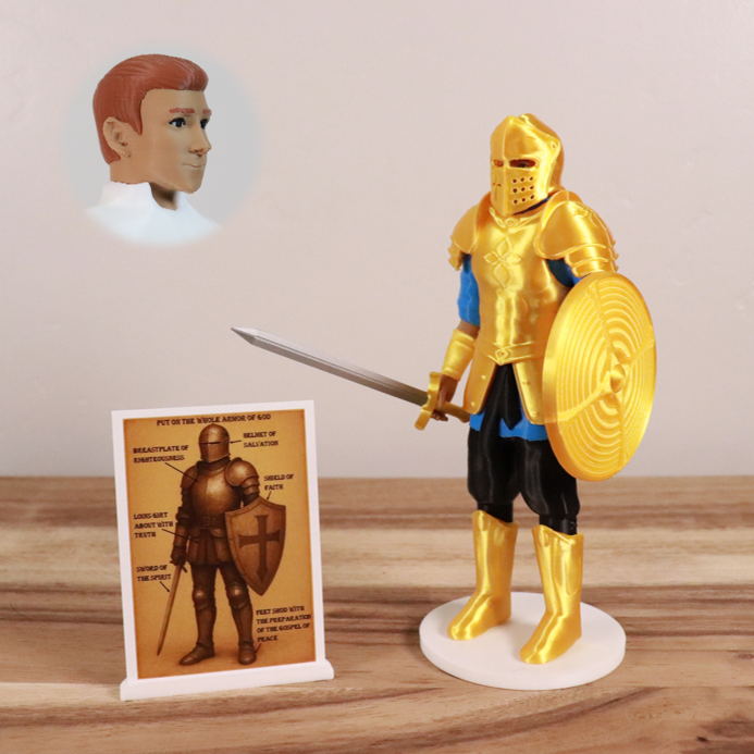 Armor of God Warrior - MAN (Cyan Tunic)