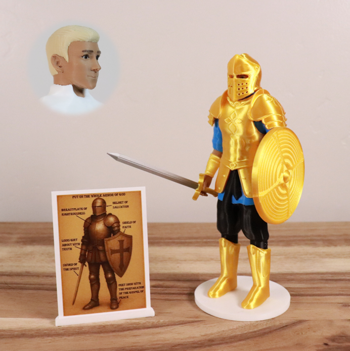 Armor of God Warrior - MAN (Cyan Tunic)